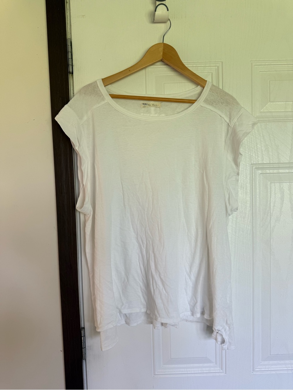 2 for $20 sale: We the free you rock oversized white slub t-shirt (small hole) -